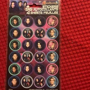 Disney Descendants Sticker Pack - Purple, Pink, Blue, Green